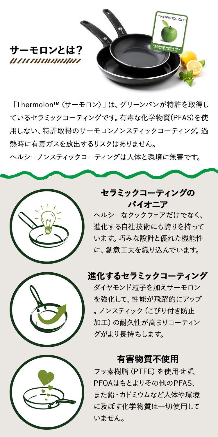 楽天市場】[ GREENPAN クリックシェフ 《5点セット》] 脱着式