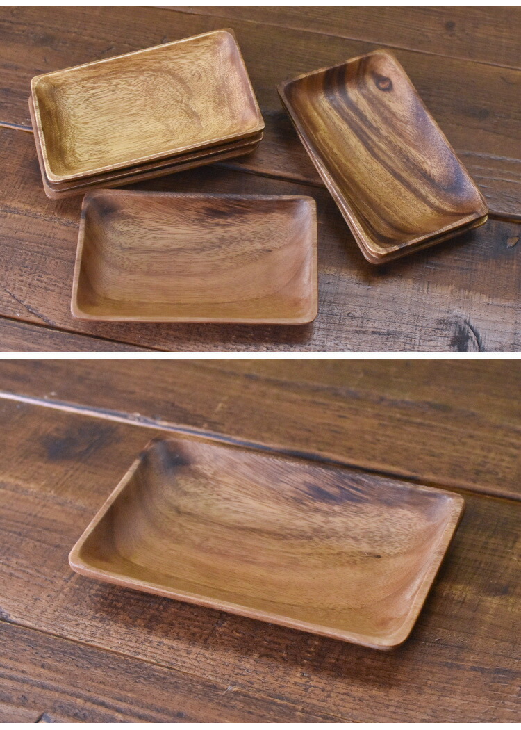 楽天市場】アカシア 食器 【レクタングルプレート】 W21cm アカシア