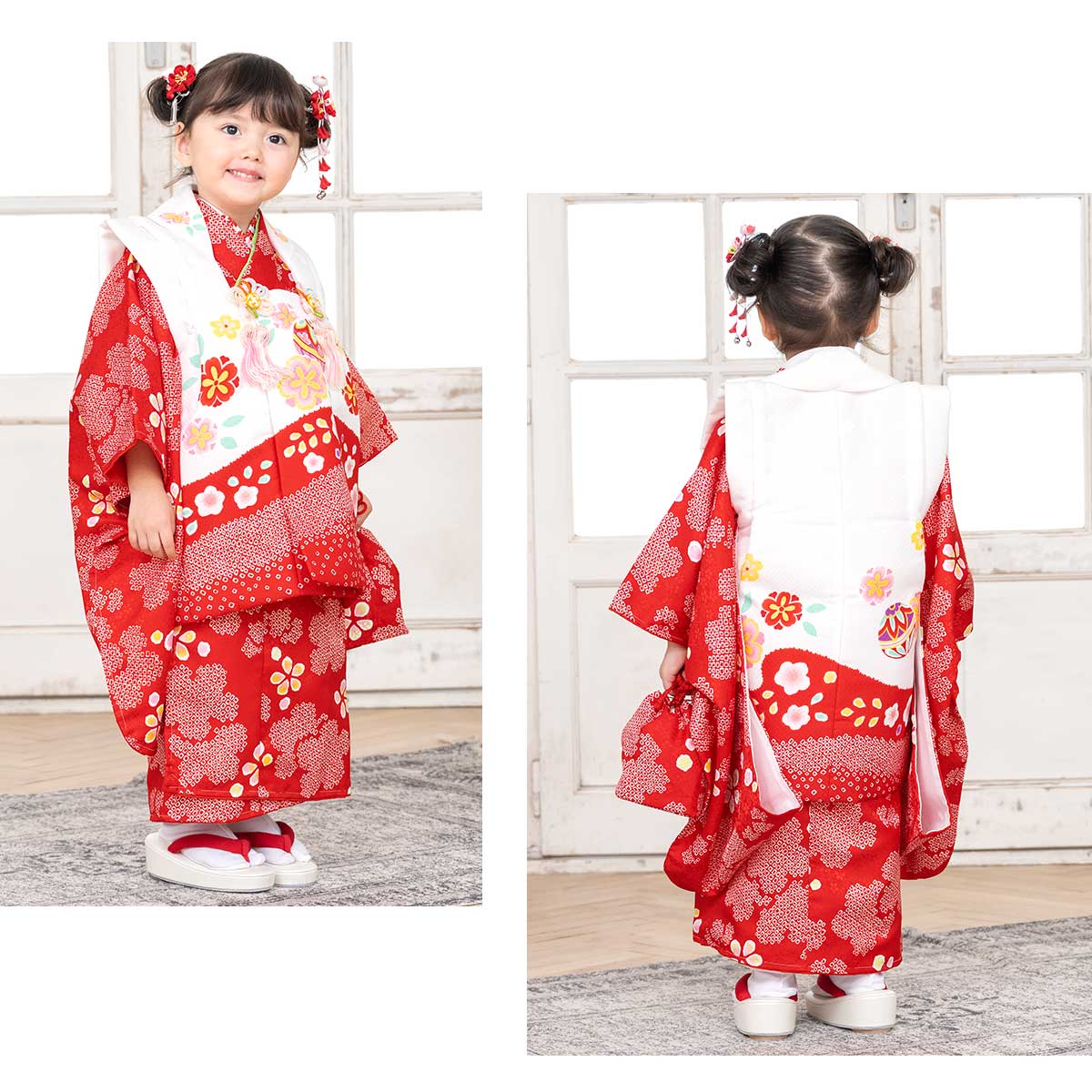 楽天市場】【レンタル】 七五三 女の子 3歳 フルセット 着物セット