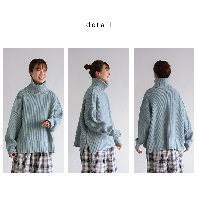 楽天市場】うずもるネックな春色ニット M/L/LL/3L/4Lサイズ レディース