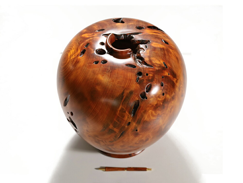 楽天市場】【総高36cm】屋久杉 飾り壺 仕様：無垢 / 素材：屋久杉虎瘤