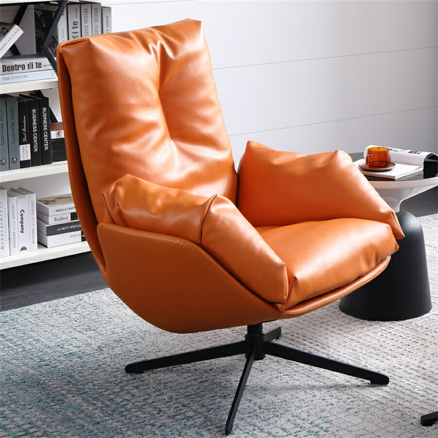 楽天市場】一人用ソファ1人掛け本革イタリア式極簡シングルソファ