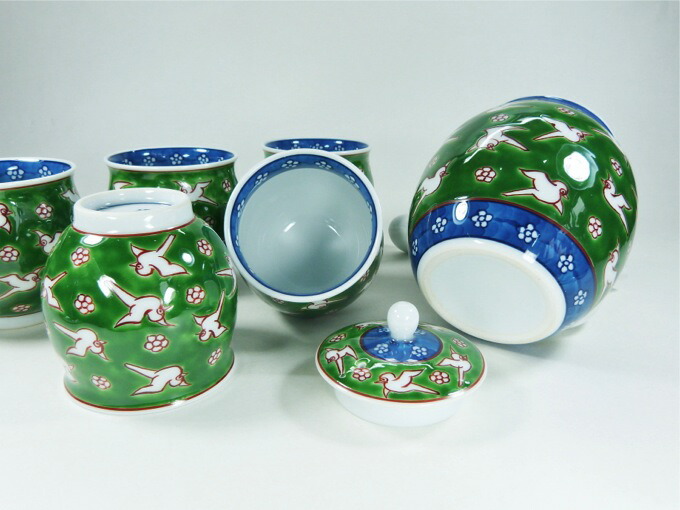 楽天市場】【有田焼】【源右衛門窯】 緑彩梅鳥茶器【源右衛門】【古