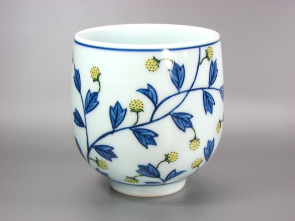 楽天市場】【有田焼】【源右衛門窯】 染錦苺絵湯呑 (黄) 【源右衛門