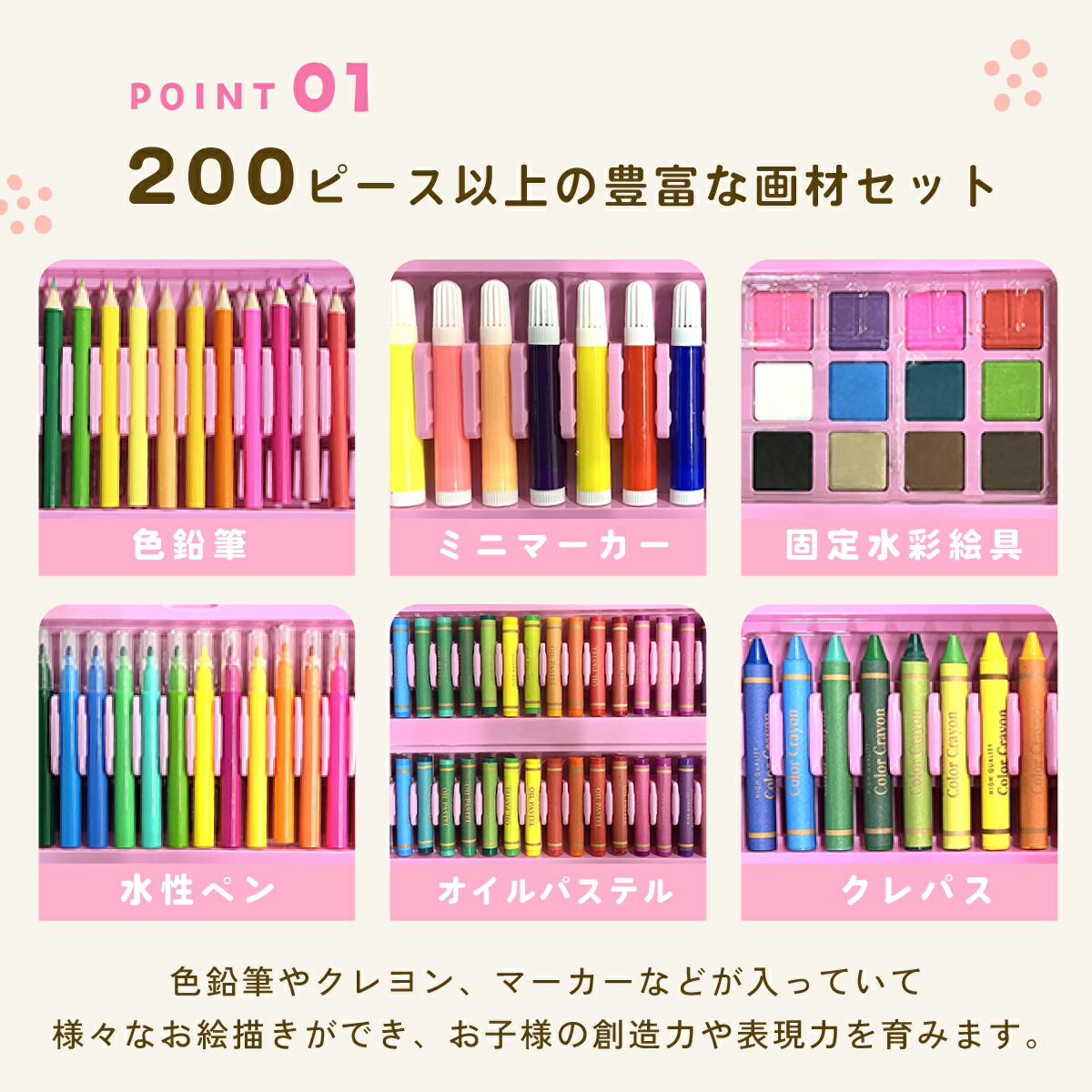 楽天市場】お絵かきセット お絵描きセット アートセット キッズ 大容量