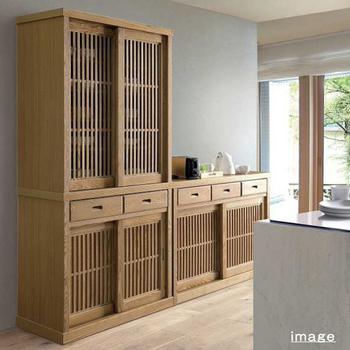 楽天市場】食器棚 キッチンボード 幅130cm幅 カップボード キッチン