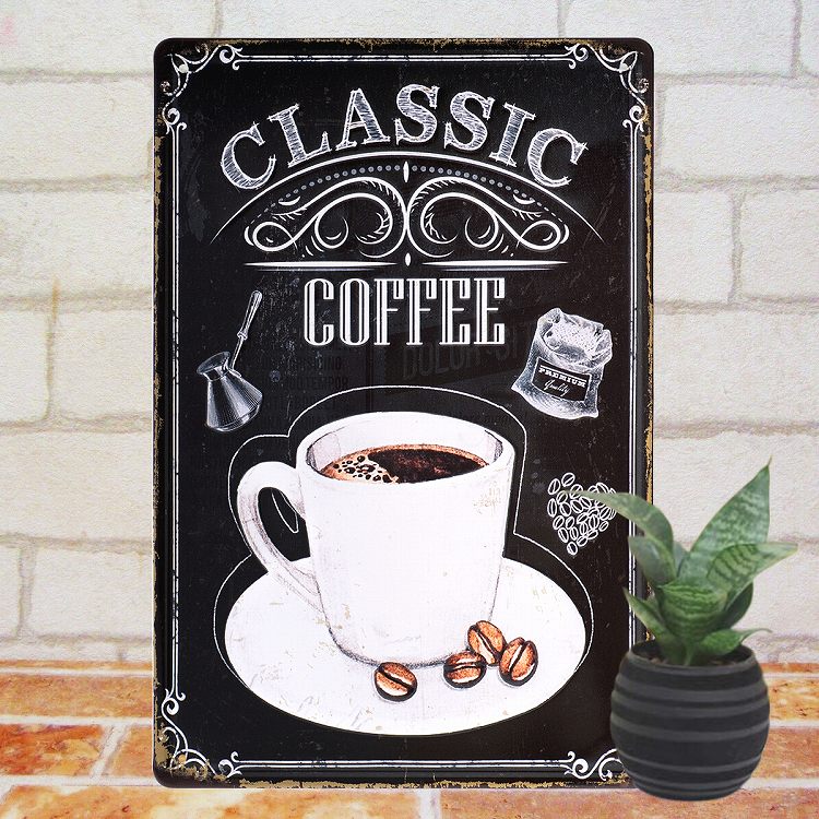 楽天市場】アートパネル カフェ コーヒー ecl ブリキ看板 ポスター