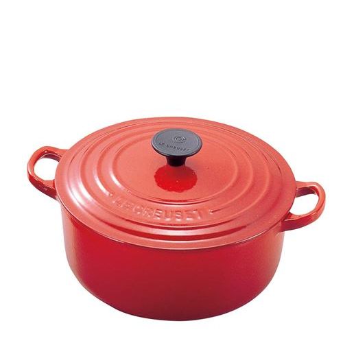 ル・クルーゼ ココット・ロンド 22cm 2501-22 [チェリーレッド] (鍋