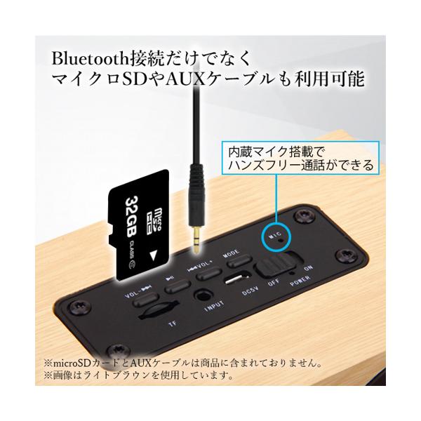 楽天市場】Bluetooth スピーカー ウッドスピーカー 木製 木目 小型