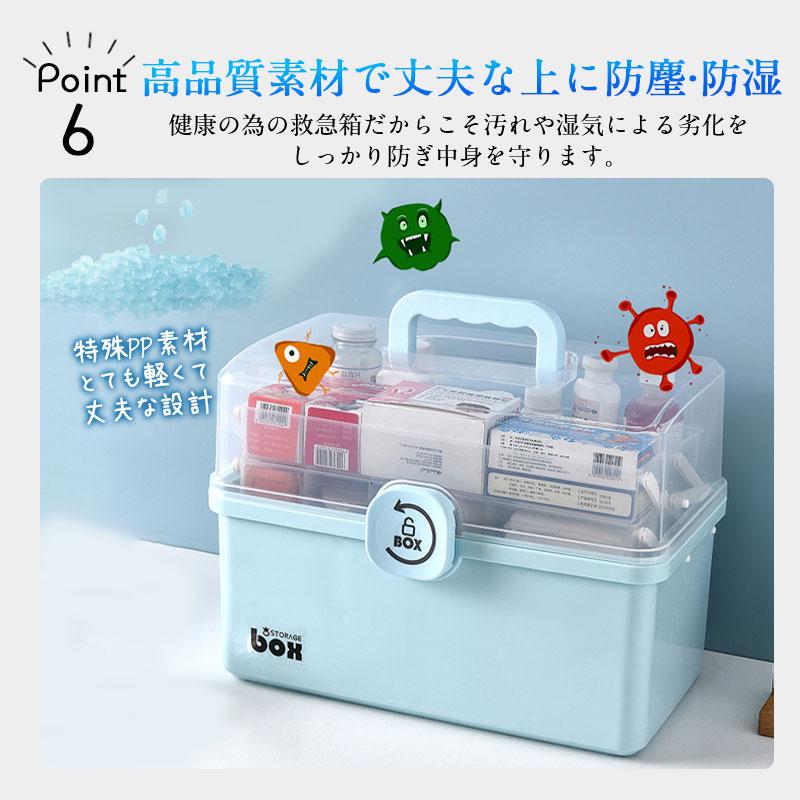 楽天市場】救急箱 三段式 大容量 仕切り 薬箱 くすり箱 S M L XL 収納