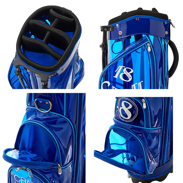 TOSHI MYT2 ゴルフバッグ・キャディバッグ クリア/ブラック Golffreaks