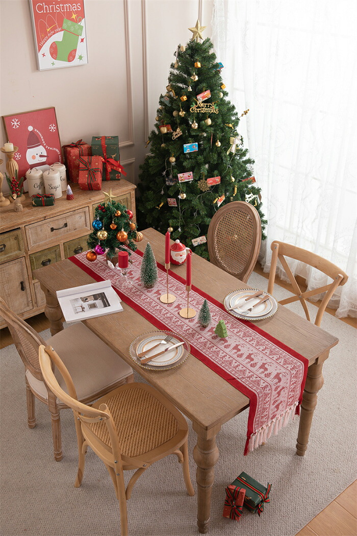 楽天市場】テーブルランナー クリスマス テーブルセンター 北欧