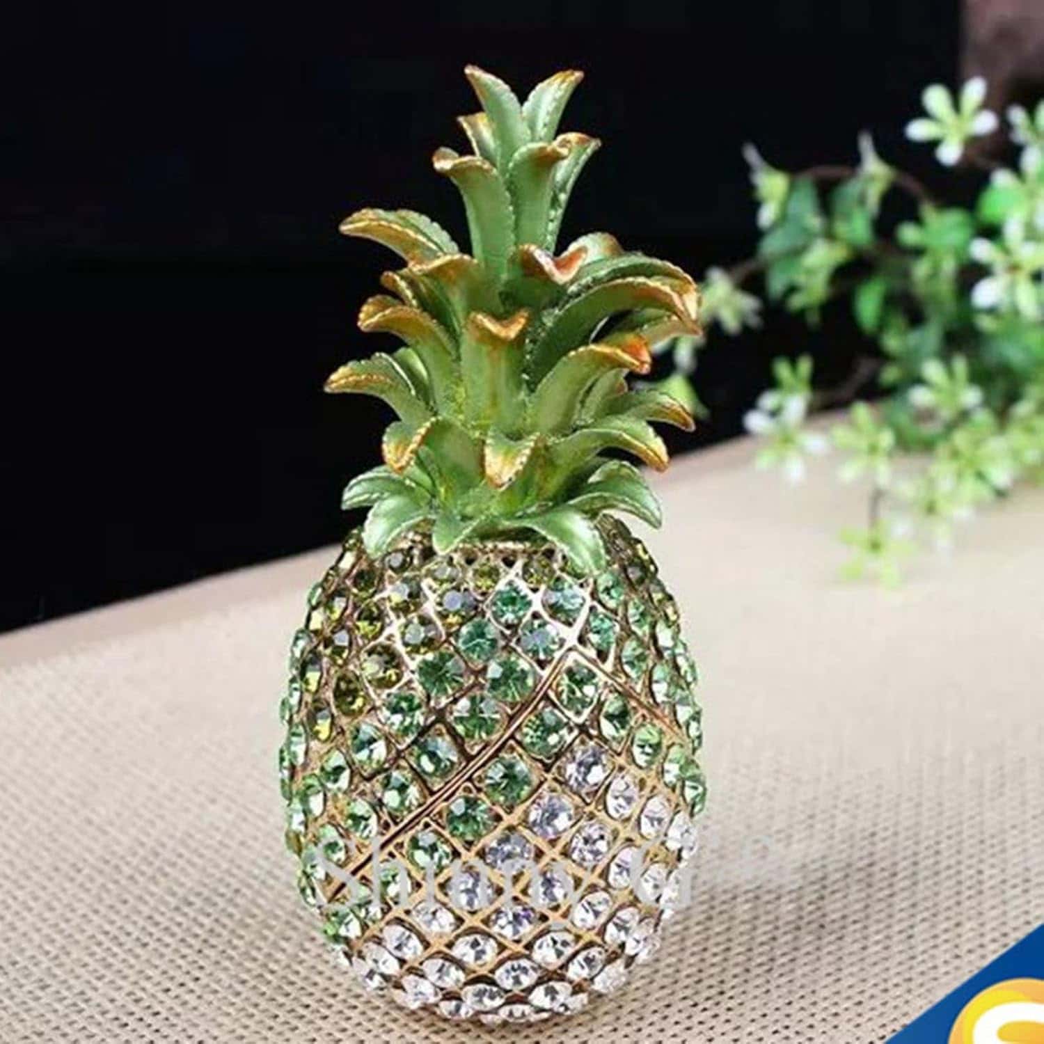 楽天市場】パイナップル彫刻クリスタルジュエリーボックス おしゃれな