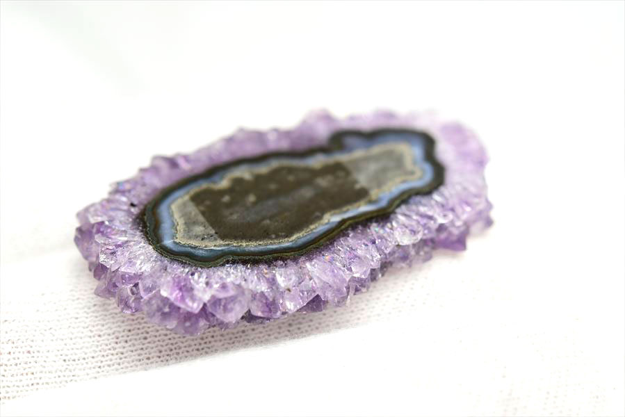 楽天市場】フラワーアメジスト スライス スタラクタイト 原石