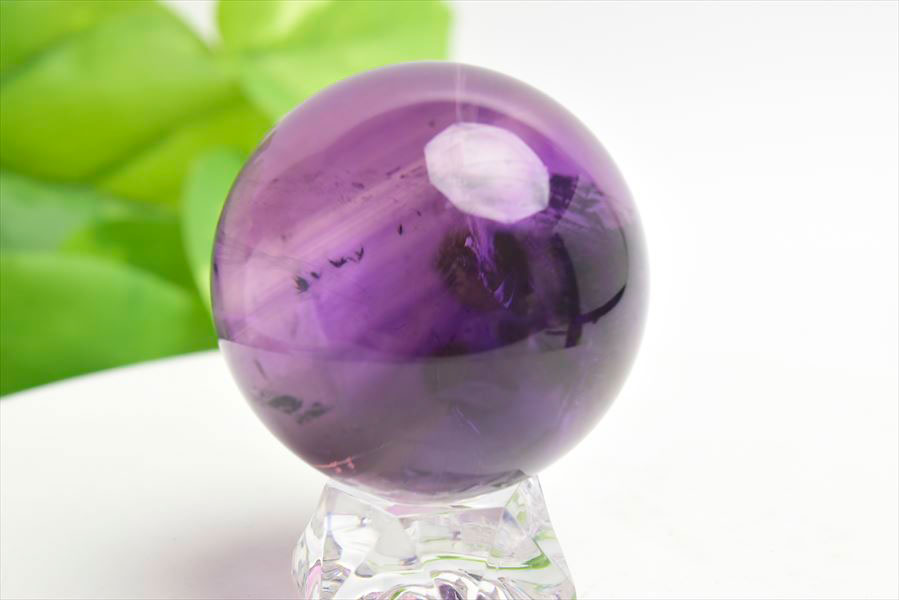 楽天市場】アメジスト ファントム EXグレード 丸玉 【約48mm】台座付き