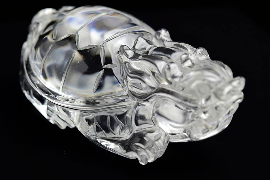 楽天市場】◇正財運◇ 天然 水晶 龍亀 ロングイ彫刻 置物◇最上級の