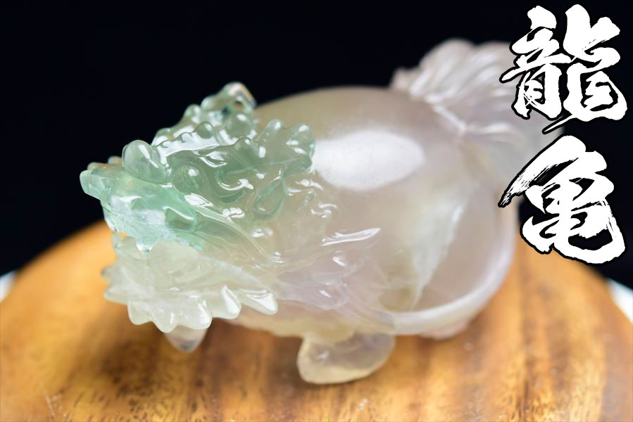 楽天市場】◇正財運◇ フローライト 蛍石 龍亀 ロングイ彫刻 置物【約