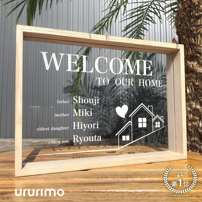 楽天市場】【 木製フレーム入り 】アクリル ウェルカムボード A4サイズ