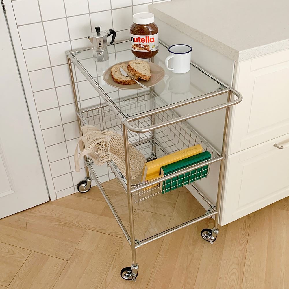 楽天市場】O'gre オグレ モジュール家具3段トロリー 韓国インテリア