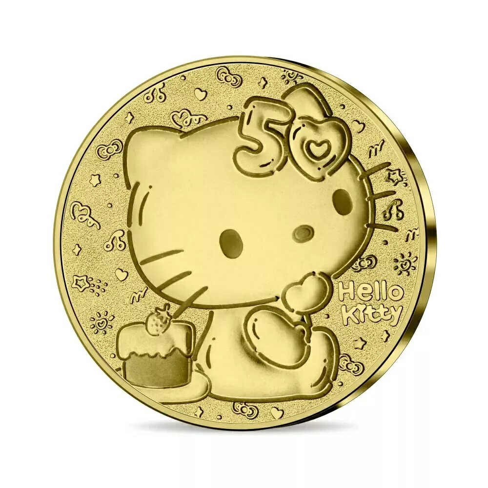 楽天市場】ハローキティ 50 周年記念誕生日 5 ユーロ 1/2 グラム