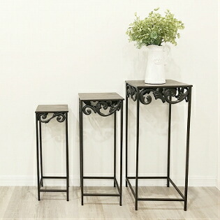 楽天市場】花台 3点セット プランタースタンド フラワースタンド 天然