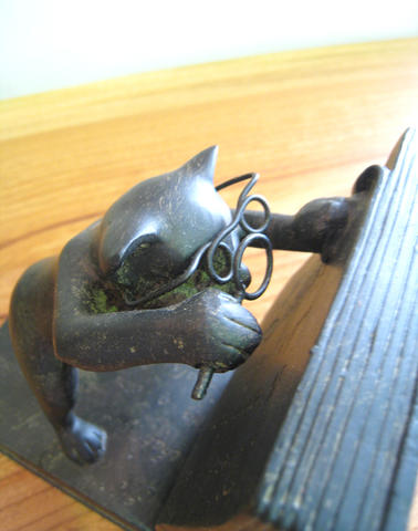 楽天市場】本立て ブックエンド ブックスタンド 猫 ねこ ネコ 置物