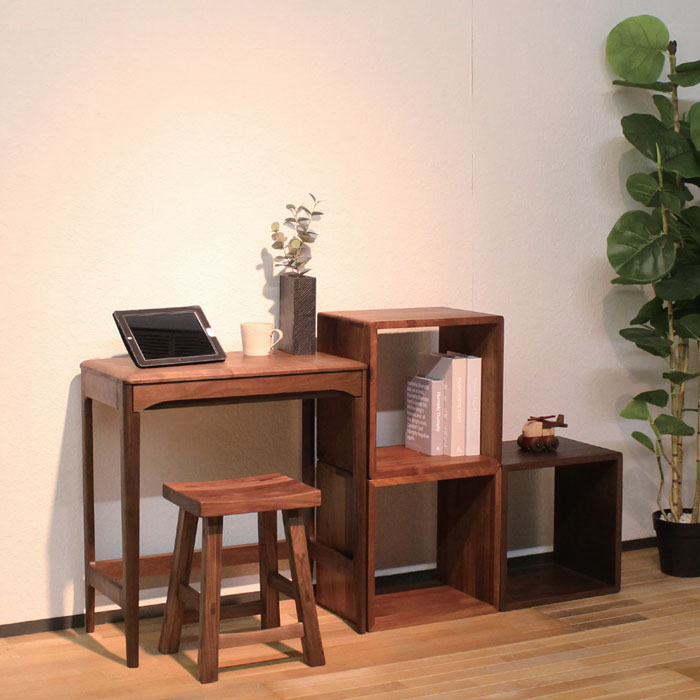 楽天市場】木製デスク デスク オーク ウォールナット 幅65 奥行35 高さ