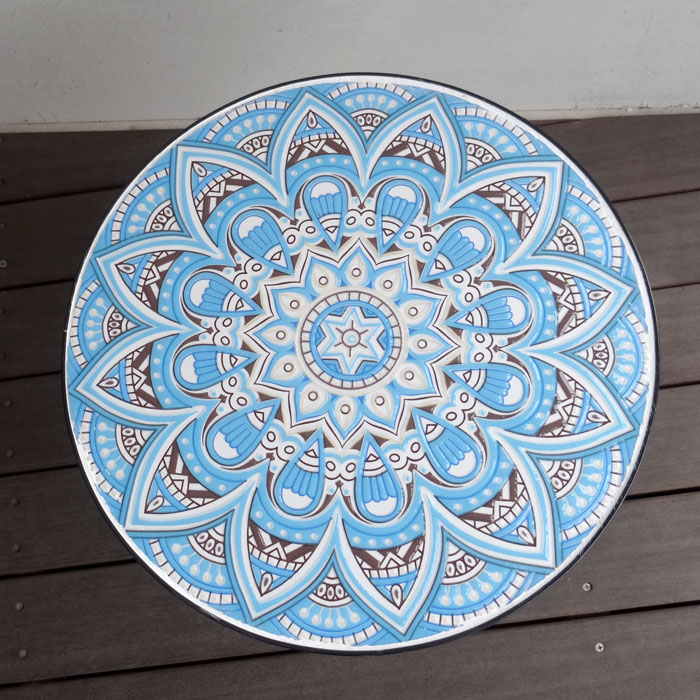 楽天市場】ガーデンテーブル ガーデンファニチャー テーブル ブルー