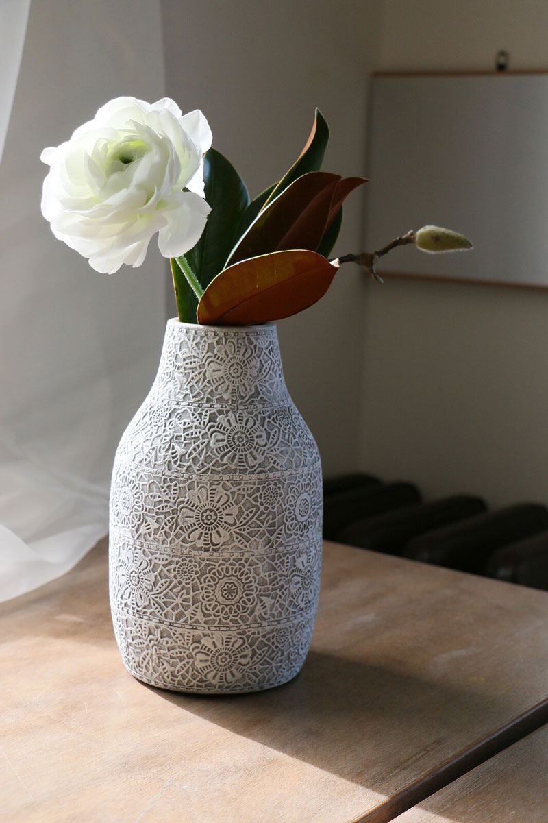 楽天市場】花瓶 花びん 陶器 おしゃれ エレガント 花器 シャビー