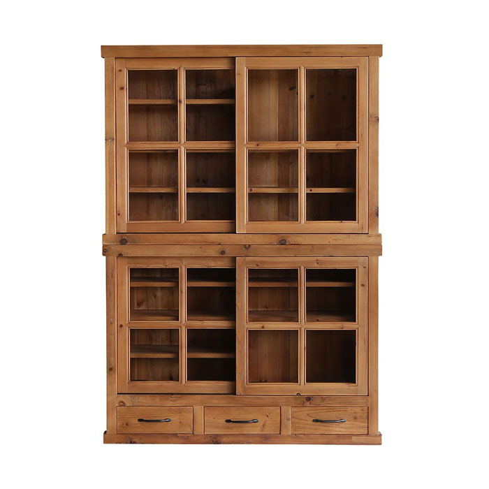 楽天市場】食器棚 キッチンボード キャビネット ヴィンテージ風 杉古材