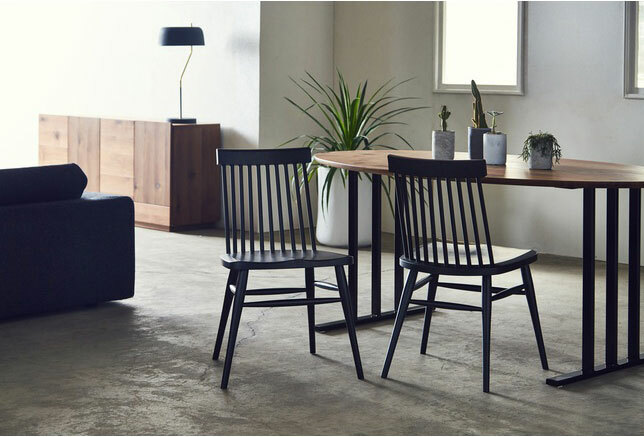 楽天市場】ダイニングチェア ウィンザーチェア ブラック 黒 モダン