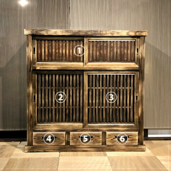 楽天市場】水屋 水屋箪笥 食器棚 和モダン 日本製 国産家具 レトロ