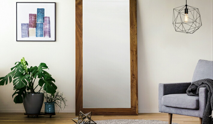 楽天市場】鏡 ミラー 大型ミラー 壁掛けミラー 日本製 ウォールナット