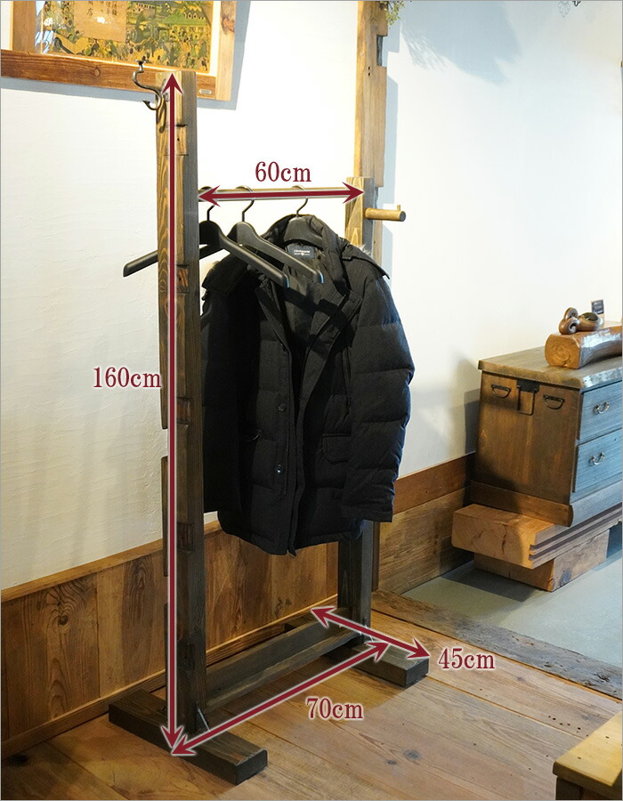 楽天市場】まるでセレクトショップのような雰囲気 古材 ハンガーラック