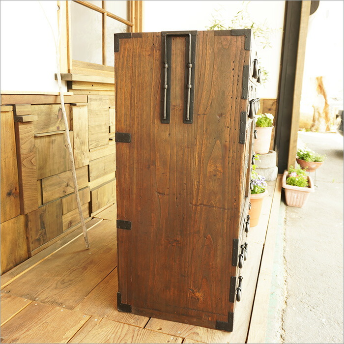 楽天市場】和箪笥 チェスト アンティーク リビング キャビネット 無垢