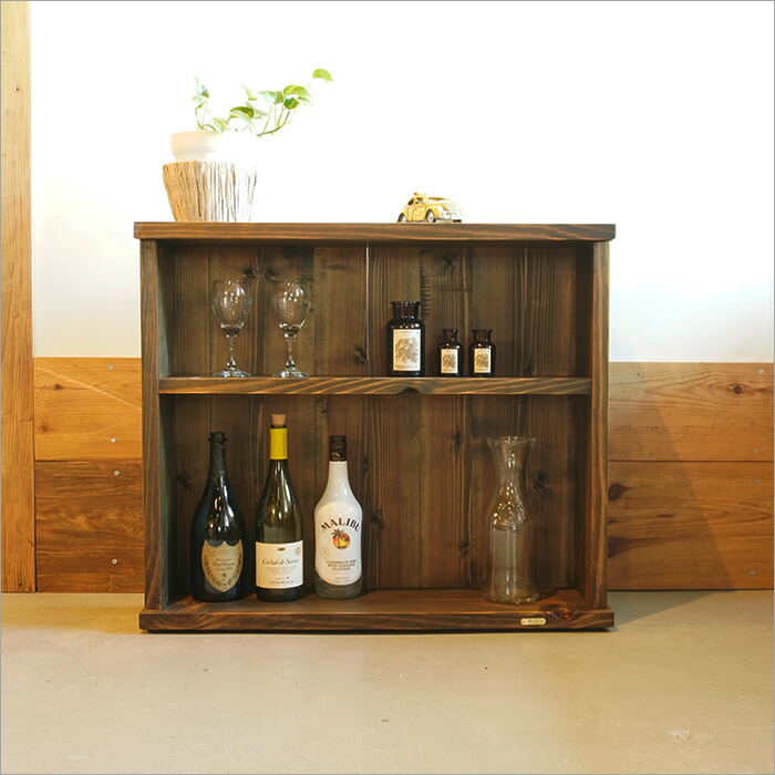 1970's ヴィンテージ コロニアル ウッド サイド オープン ラック 2段