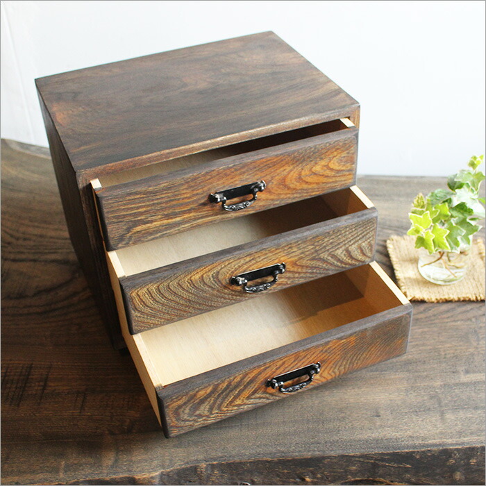 楽天市場】けやき製 小引き出し アンティーク 木製 おしゃれ リメイク