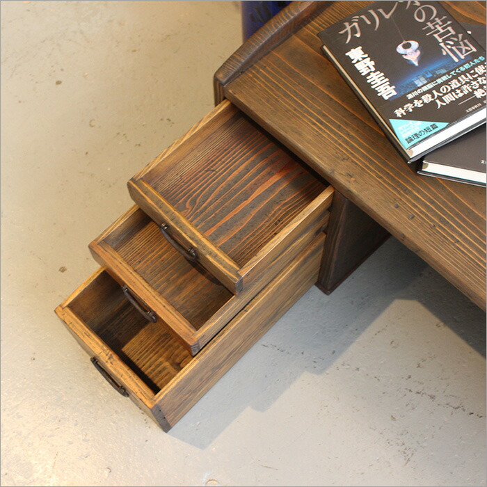 楽天市場】両面から引き出せる 両袖 文机 アンティーク 座机 帳場机 座