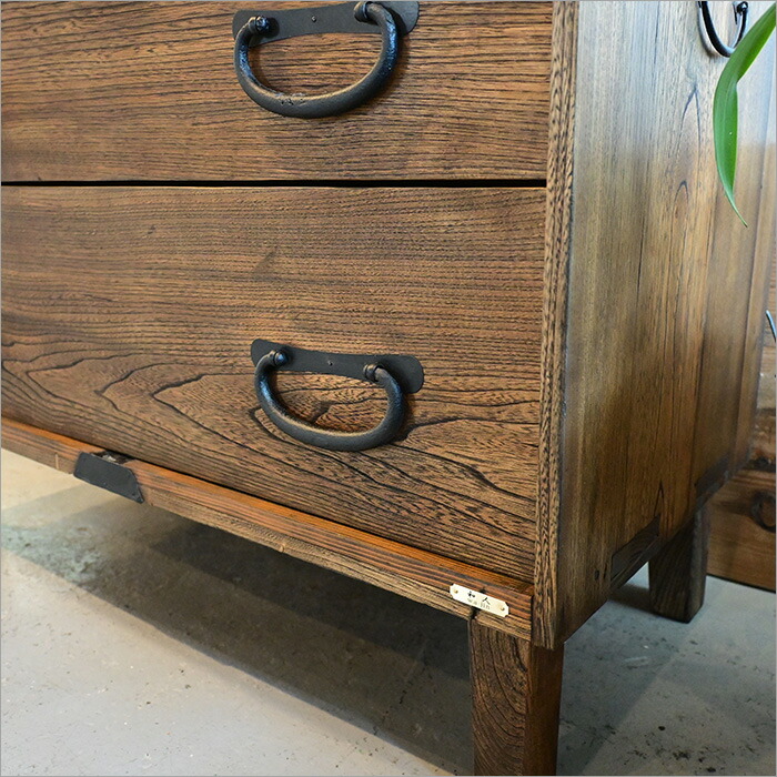 楽天市場】高級銘木ケヤキ材使用 1点物 アンティーク家具 和箪笥 箪笥