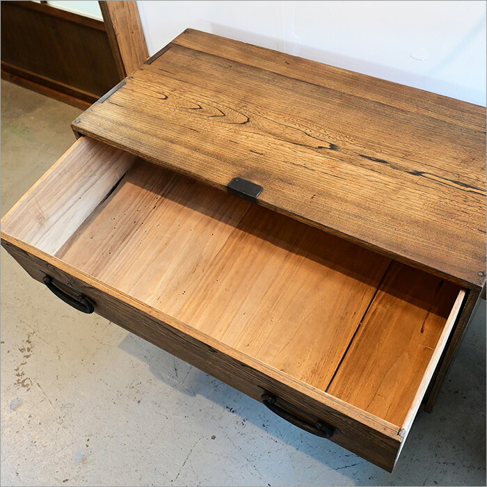 楽天市場】高級銘木ケヤキ材使用 1点物 アンティーク家具 和箪笥 箪笥