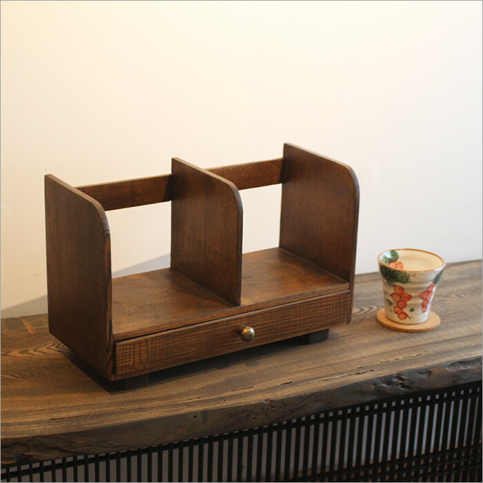 楽天市場】小さな本棚 本立て ブックスタンド アンティーク リメイク品