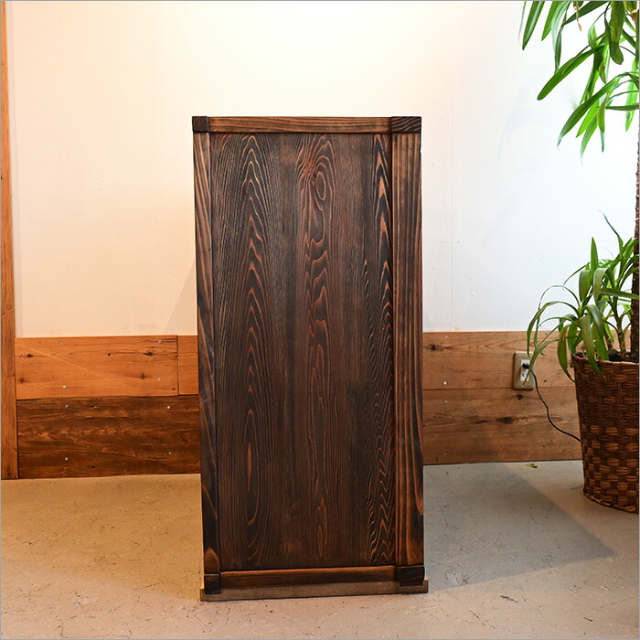 楽天市場】昭和 レトロガラス キャビネット 飾り棚 食器棚 無垢材 欅天