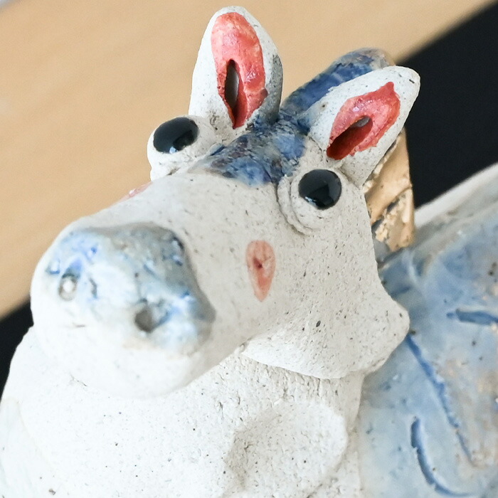 楽天市場】干支 置物 青 いななき午 幸招午 2026-eto-06 干支の置物 馬