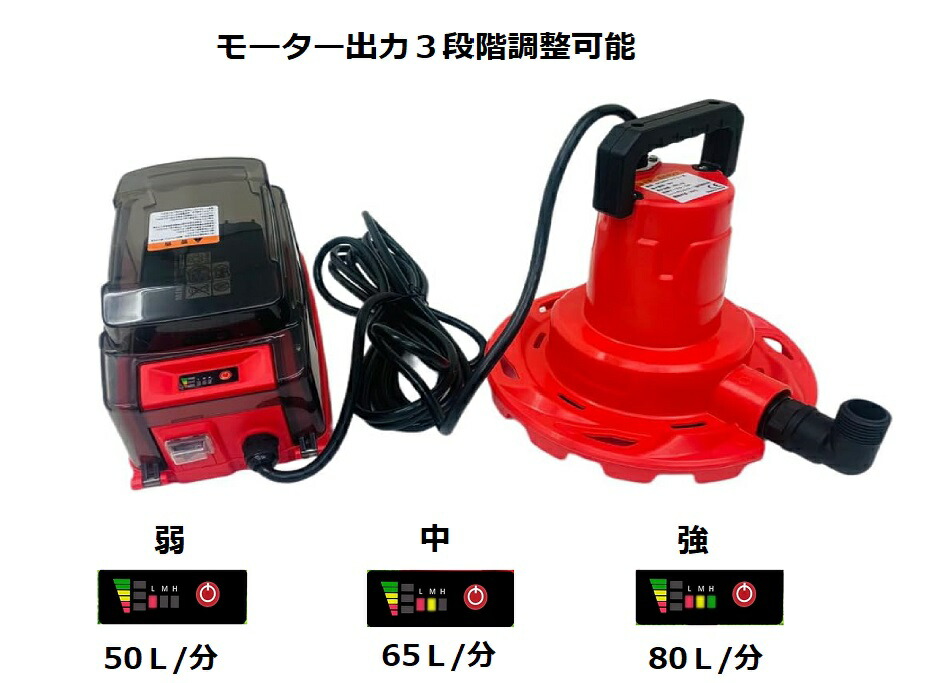 楽天市場】三方良し 電動式水中ポンプ マキタ18Vバッテリー用動力