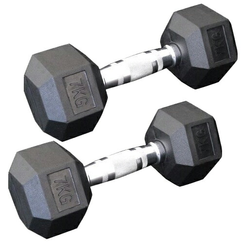 楽天市場】固定式 六角ダンベル 7kg 2本セット送料無料 ダンベル