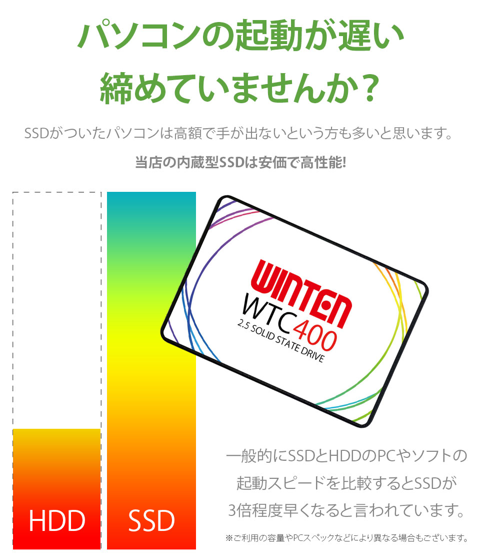 楽天市場】WINTEN SSD 2TB【3年保証 送料無料】WTC400-SSD-2TB SATA3