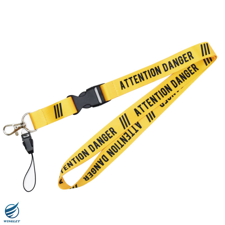 楽天市場】ATTENTION DANGER ネックストラップ 分離コネクタ ナスカン
