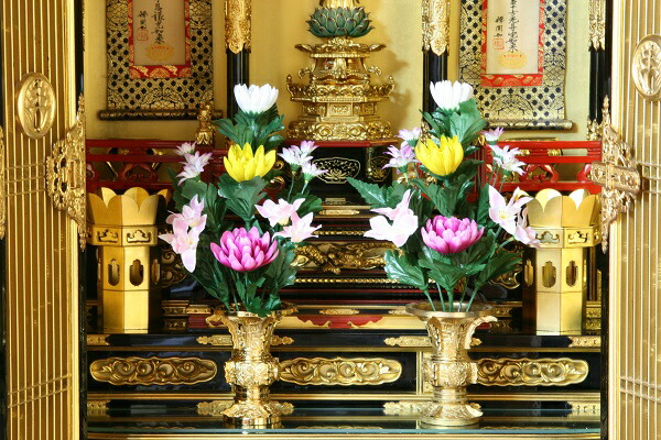 楽天市場】造花 お供えアレンジ お仏壇向けアレンジ 高質感アレンジ