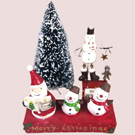 楽天市場】サンタと雪ダルマとミニツリーの3品セット XJ クリスマス