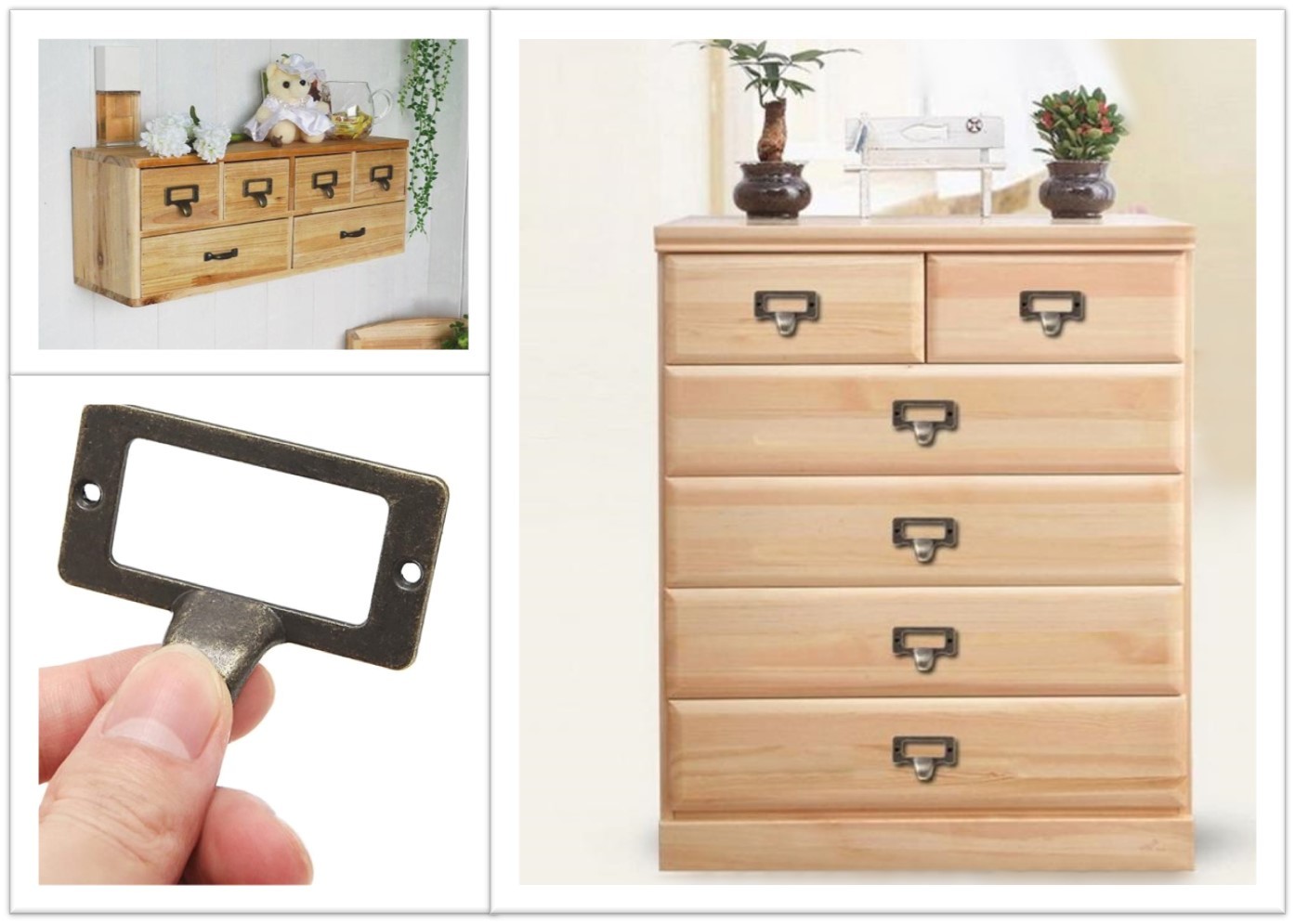 楽天市場】アンティーク調 ネームプレート プルハンドル 引き出し